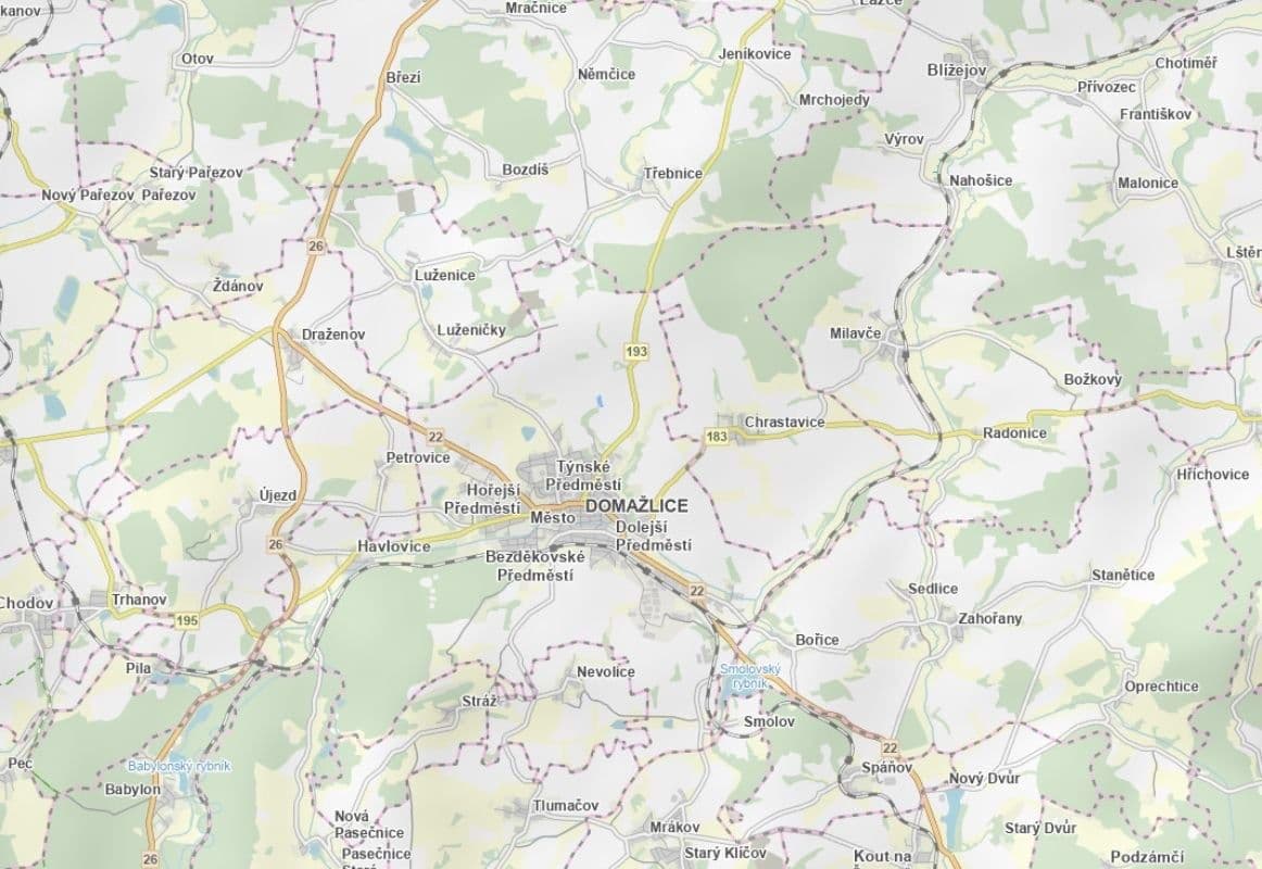plot for sale, 1,532 m², Domažlice, Plzeňský Region plot for sale, 1,532 m², Domažlice, Plzeňský Region
