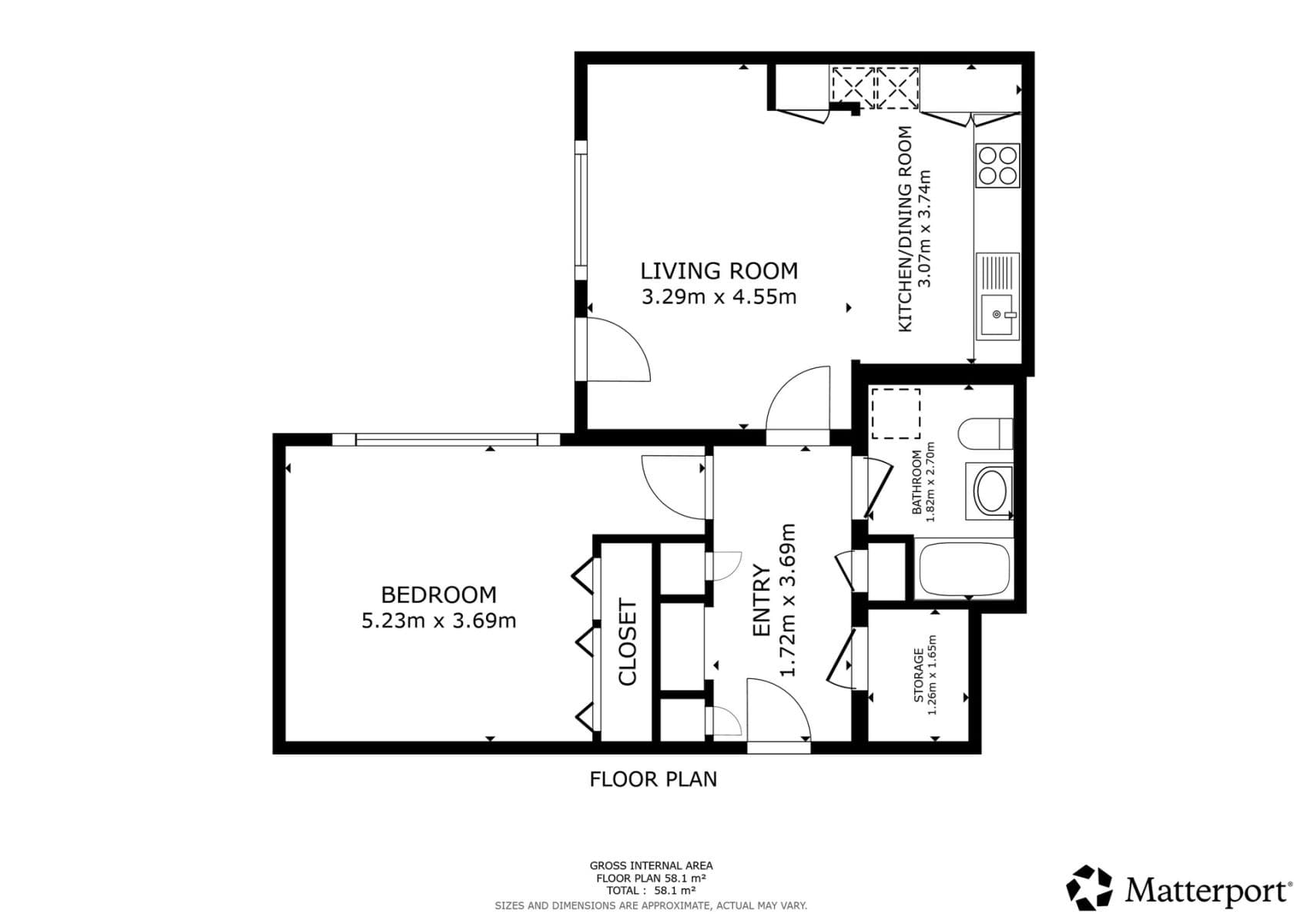 1 bedroom with open-plan kitchen flat to rent, 58 m², Mužíkova, Prague, Prague 1 bedroom with open-plan kitchen flat to rent, 58 m², Mužíkova, Prague, Prague