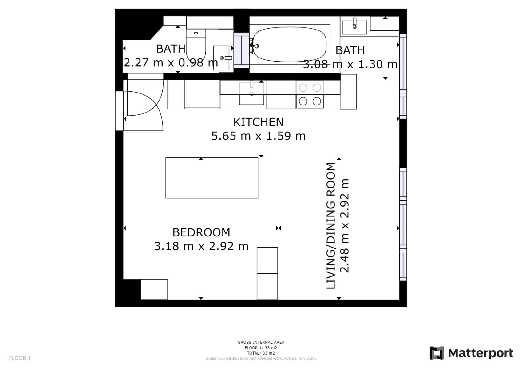 Studio flat to rent, 31 m², Topolová, Prague, Prague Studio flat to rent, 31 m², Topolová, Prague, Prague