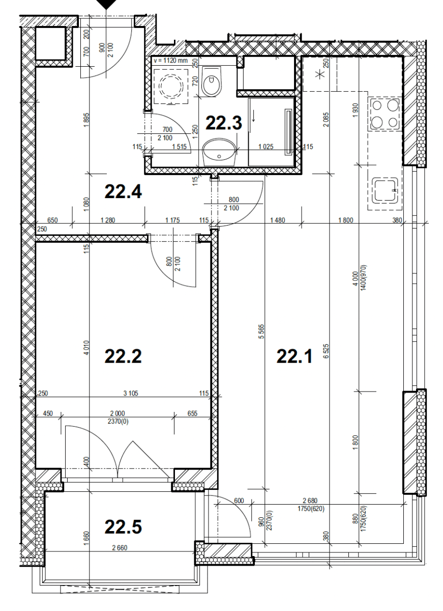 1 bedroom with open-plan kitchen flat to rent, 50 m², Měchnovská, Prague, Prague 1 bedroom with open-plan kitchen flat to rent, 50 m², Měchnovská, Prague, Prague