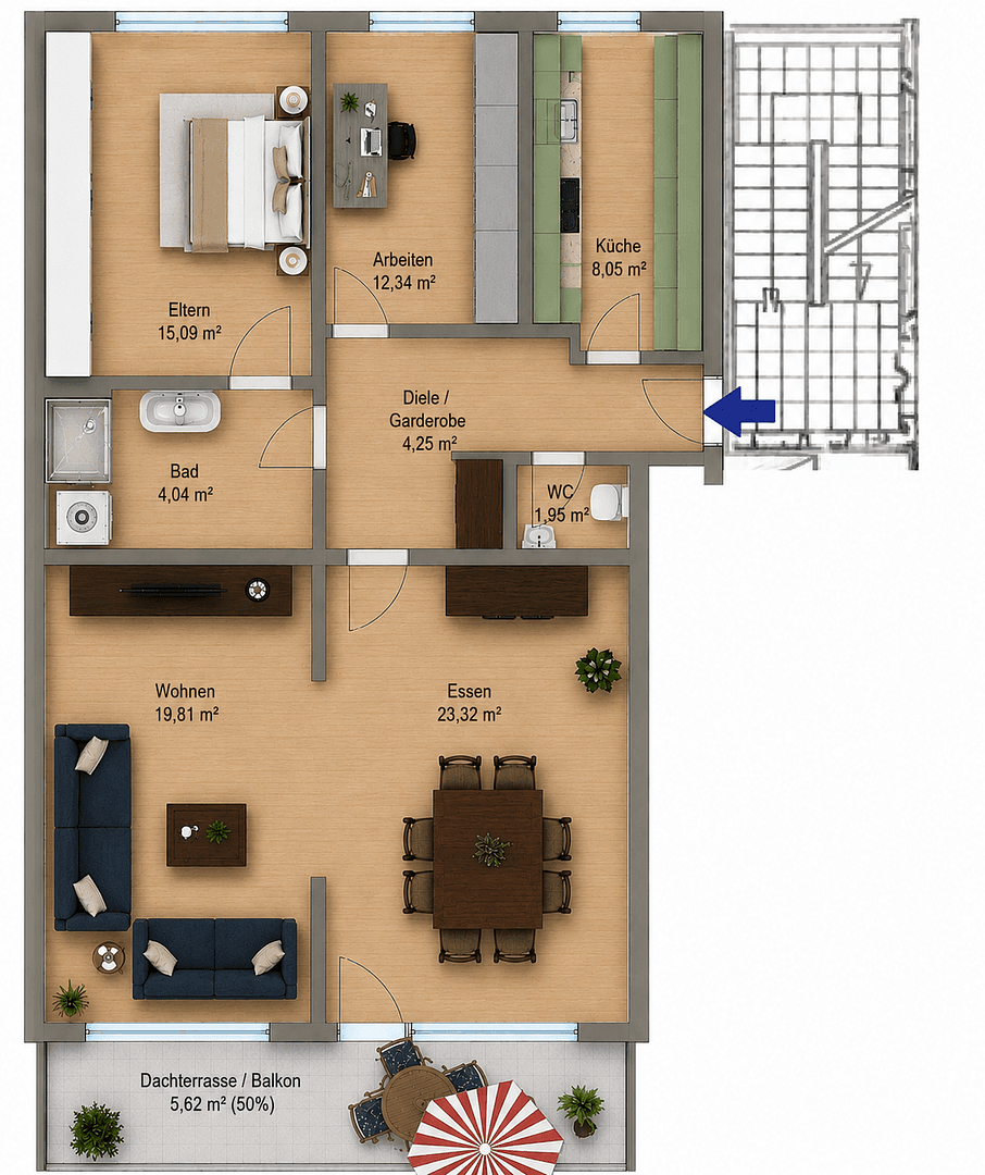 4 bedroom flat to rent, 95 m², Nürnberg, Bavaria 4 bedroom flat to rent, 95 m², Nürnberg, Bavaria