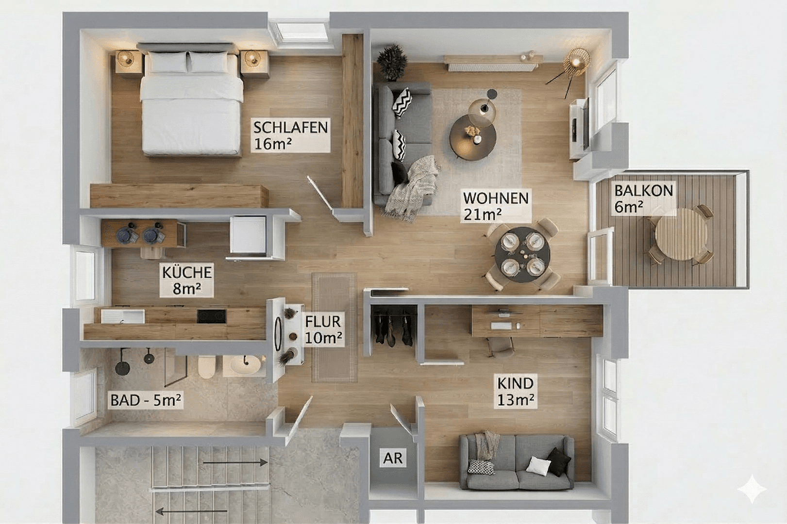 3 bedroom flat for sale, 76 m², Grillparzerplatz 9a, Schwandorf, Bavaria 3 bedroom flat for sale, 76 m², Grillparzerplatz 9a, Schwandorf, Bavaria