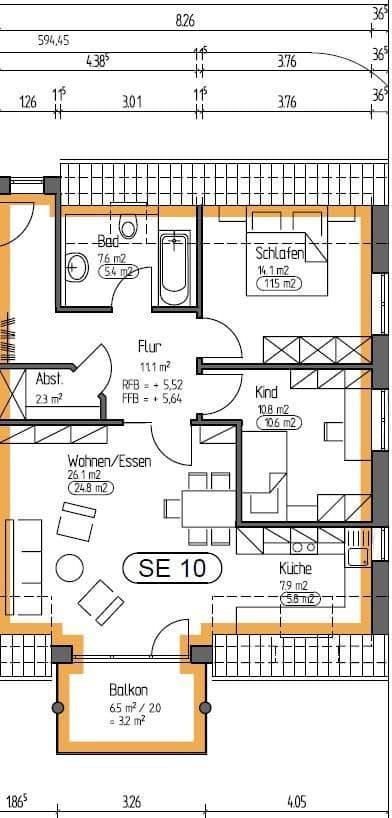 3 bedroom flat to rent, 74 m², Ulm-Lehr, Baden-Württemberg 3 bedroom flat to rent, 74 m², Ulm-Lehr, Baden-Württemberg