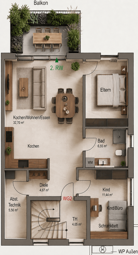 2 bedroom with open-plan kitchen flat to rent, 77 m², Rottweil, Baden-Württemberg 2 bedroom with open-plan kitchen flat to rent, 77 m², Rottweil, Baden-Württemberg