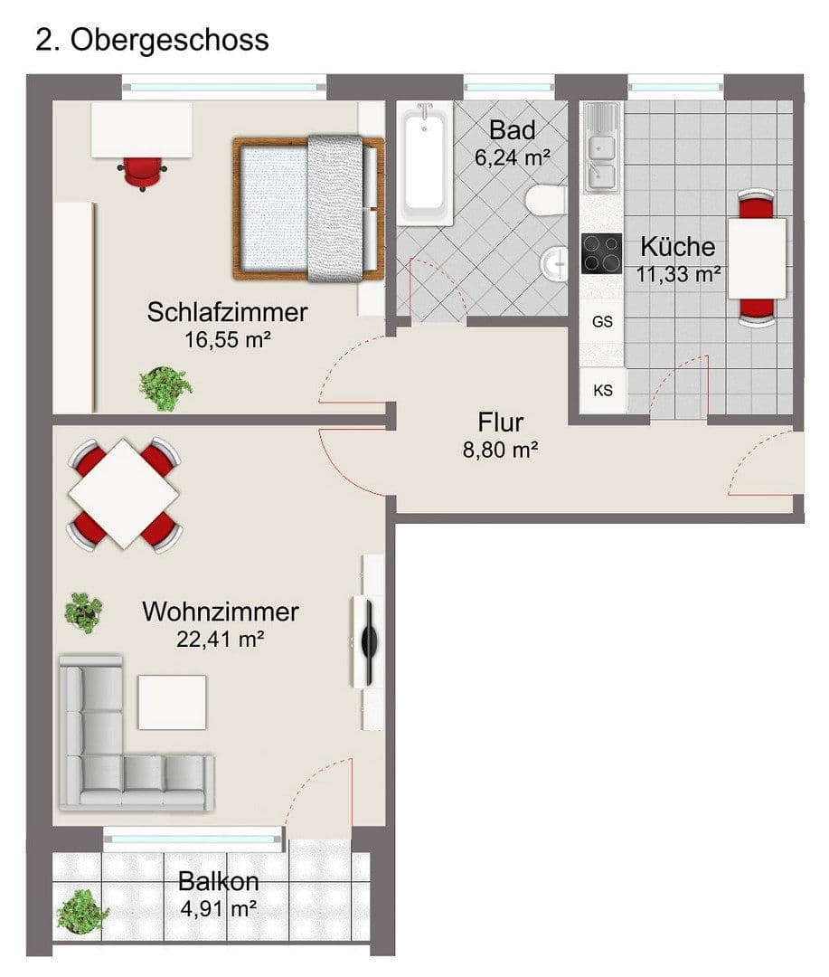 2 bedroom flat to rent, 66 m², Bremerhaven, Bremen 2 bedroom flat to rent, 66 m², Bremerhaven, Bremen