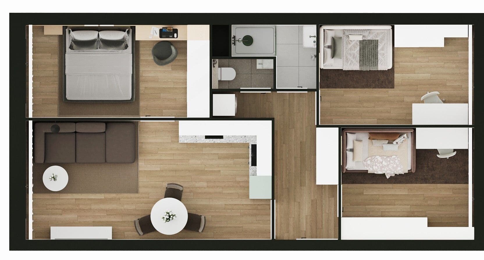 3 bedroom with open-plan kitchen flat for sale, 71 m², Třebenická, Prague, Prague 3 bedroom with open-plan kitchen flat for sale, 71 m², Třebenická, Prague, Prague