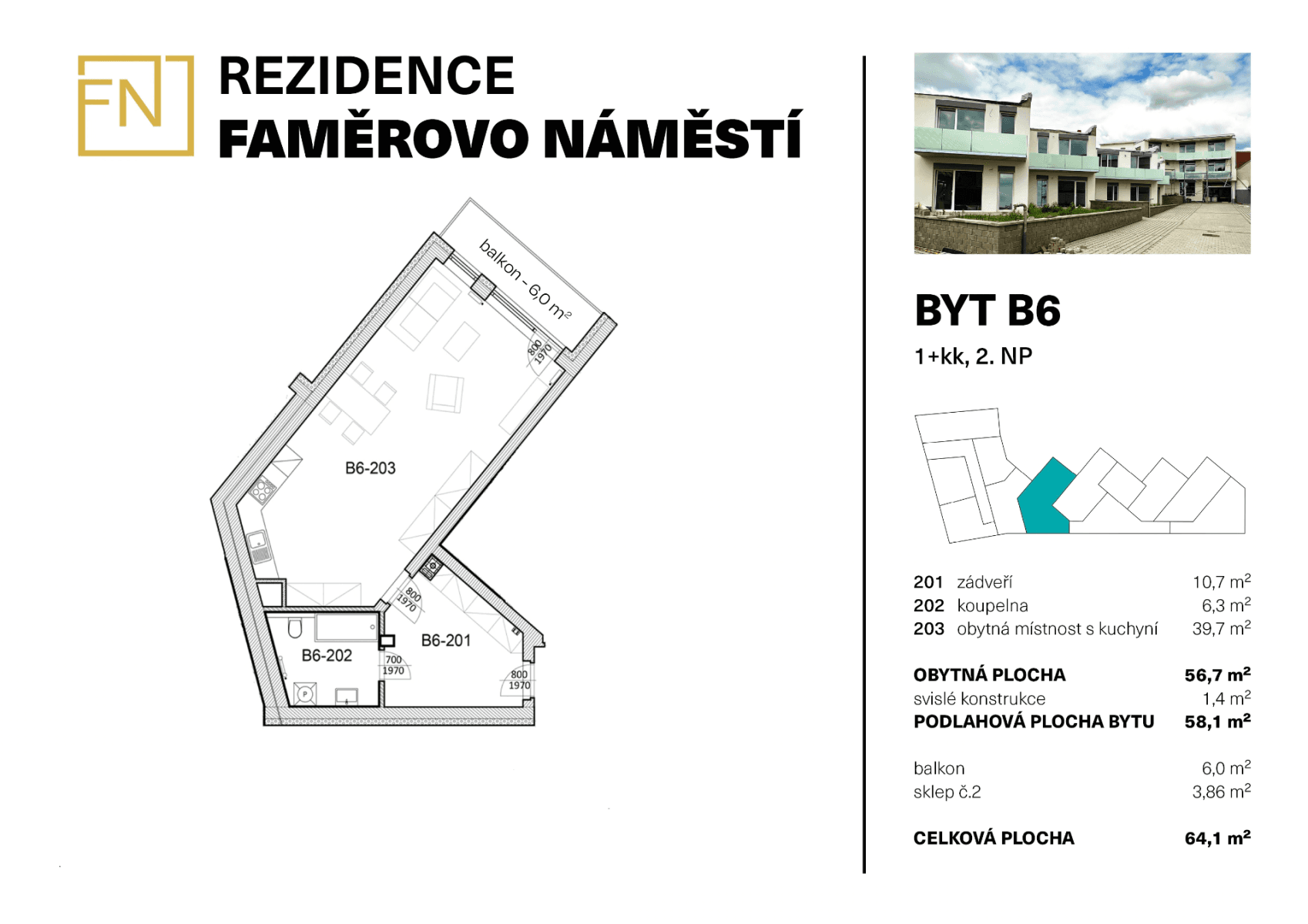 1 bedroom with open-plan kitchen flat for sale, 58 m², Faměrovo náměstí, Brno, Jihomoravský Region 1 bedroom with open-plan kitchen flat for sale, 58 m², Faměrovo náměstí, Brno, Jihomoravský Region