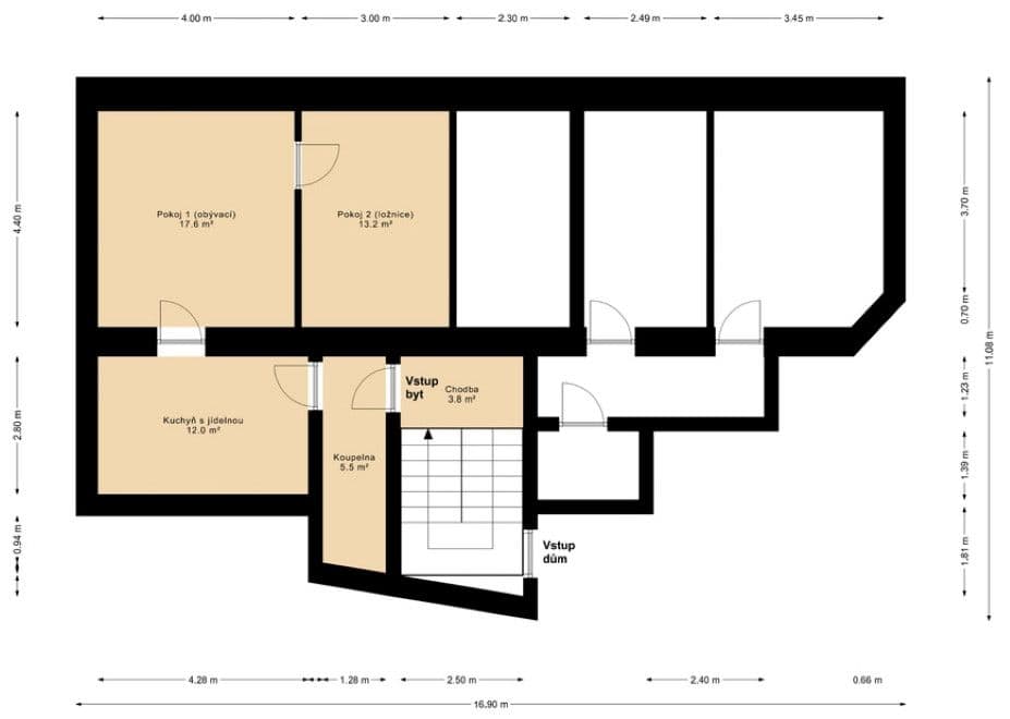 2 bedroom flat to rent, 50 m², Slivenecká, Prague, Prague 2 bedroom flat to rent, 50 m², Slivenecká, Prague, Prague