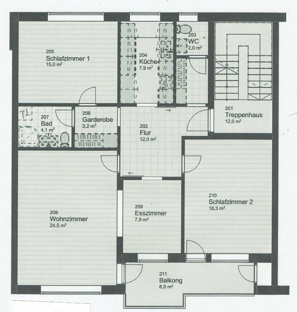 2 bedroom with open-plan kitchen flat for sale, 99 m², Hamburg, Hamburg 2 bedroom with open-plan kitchen flat for sale, 99 m², Hamburg, Hamburg