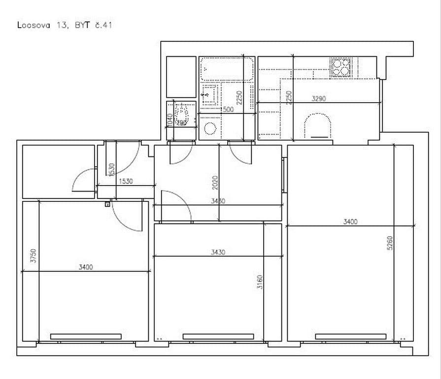 3 bedroom flat to rent, 67 m², Loosova, Brno, Jihomoravský Region 3 bedroom flat to rent, 67 m², Loosova, Brno, Jihomoravský Region