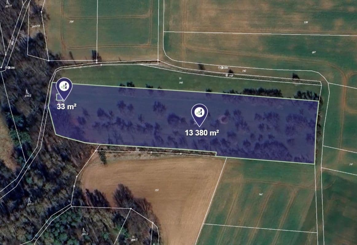 plot for sale, 6,707 m², Hořiněves, Královéhradecký Region plot for sale, 6,707 m², Hořiněves, Královéhradecký Region