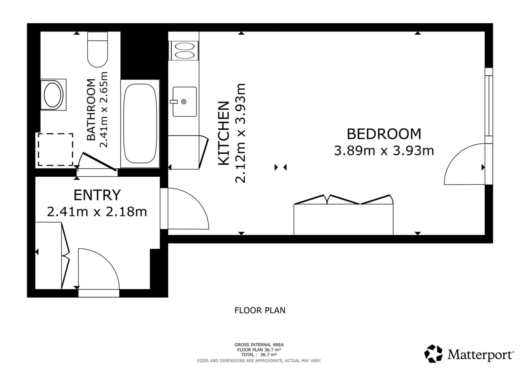 Studio flat to rent, 36 m², V třešňovce, Prague, Prague Studio flat to rent, 36 m², V třešňovce, Prague, Prague