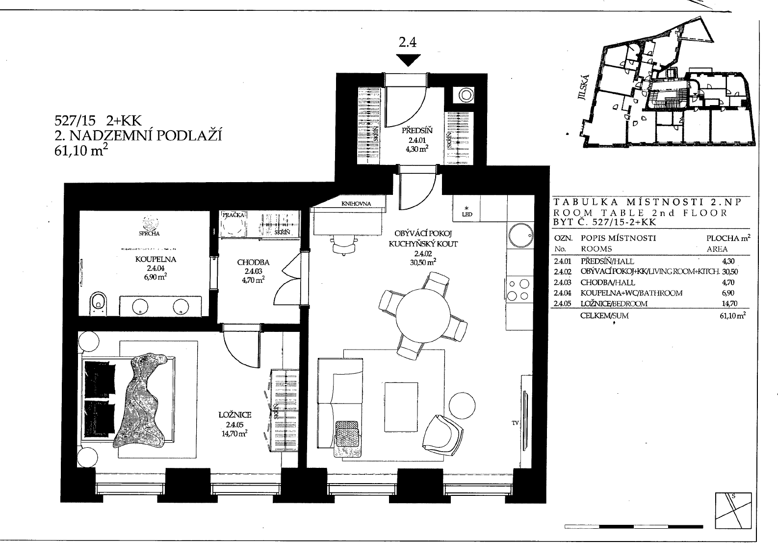 1 bedroom with open-plan kitchen flat to rent, 61 m², Jilská, Prague, Prague 1 bedroom with open-plan kitchen flat to rent, 61 m², Jilská, Prague, Prague