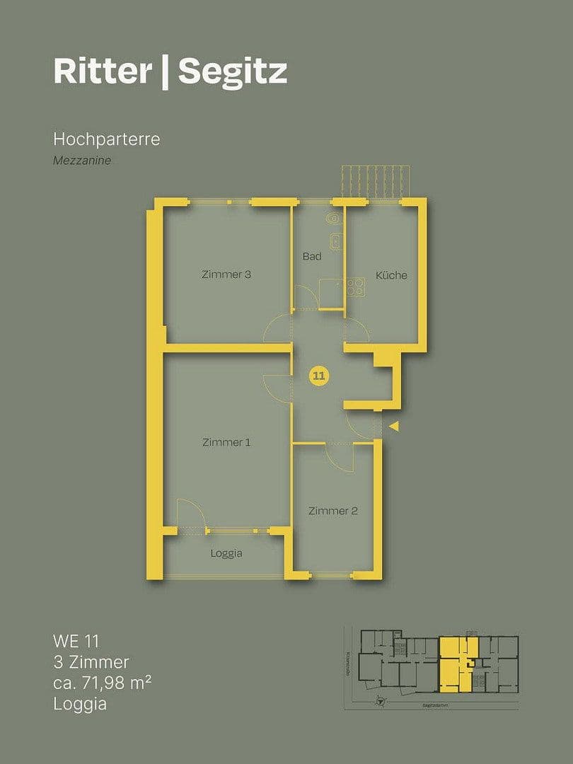 3 bedroom flat for sale, 72 m², Segitzdamm 14, Berlin, Berlin 3 bedroom flat for sale, 72 m², Segitzdamm 14, Berlin, Berlin