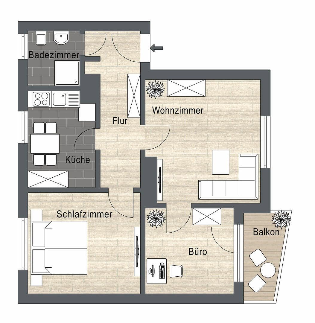 3 bedroom flat for sale, 58 m², Oldenburg, Lower Saxony 3 bedroom flat for sale, 58 m², Oldenburg, Lower Saxony