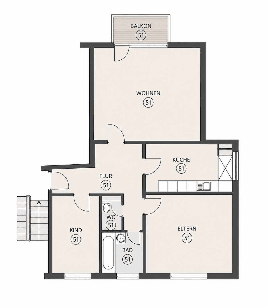 3 bedroom flat for sale, 71 m², Sulzbach/Saar, Saarland 3 bedroom flat for sale, 71 m², Sulzbach/Saar, Saarland