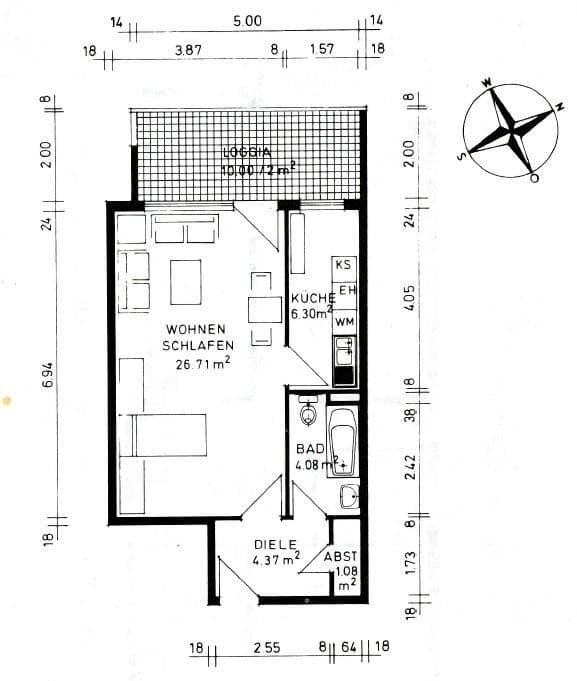 1 bedroom flat to rent, 48 m², Mannheim, Baden-Württemberg 1 bedroom flat to rent, 48 m², Mannheim, Baden-Württemberg