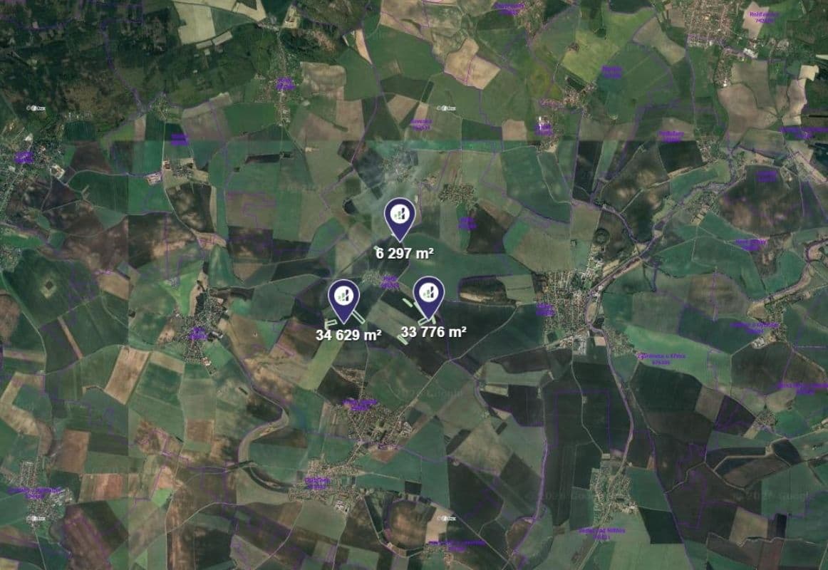 plot for sale, 74,702 m², Křinec, Středočeský Region plot for sale, 74,702 m², Křinec, Středočeský Region