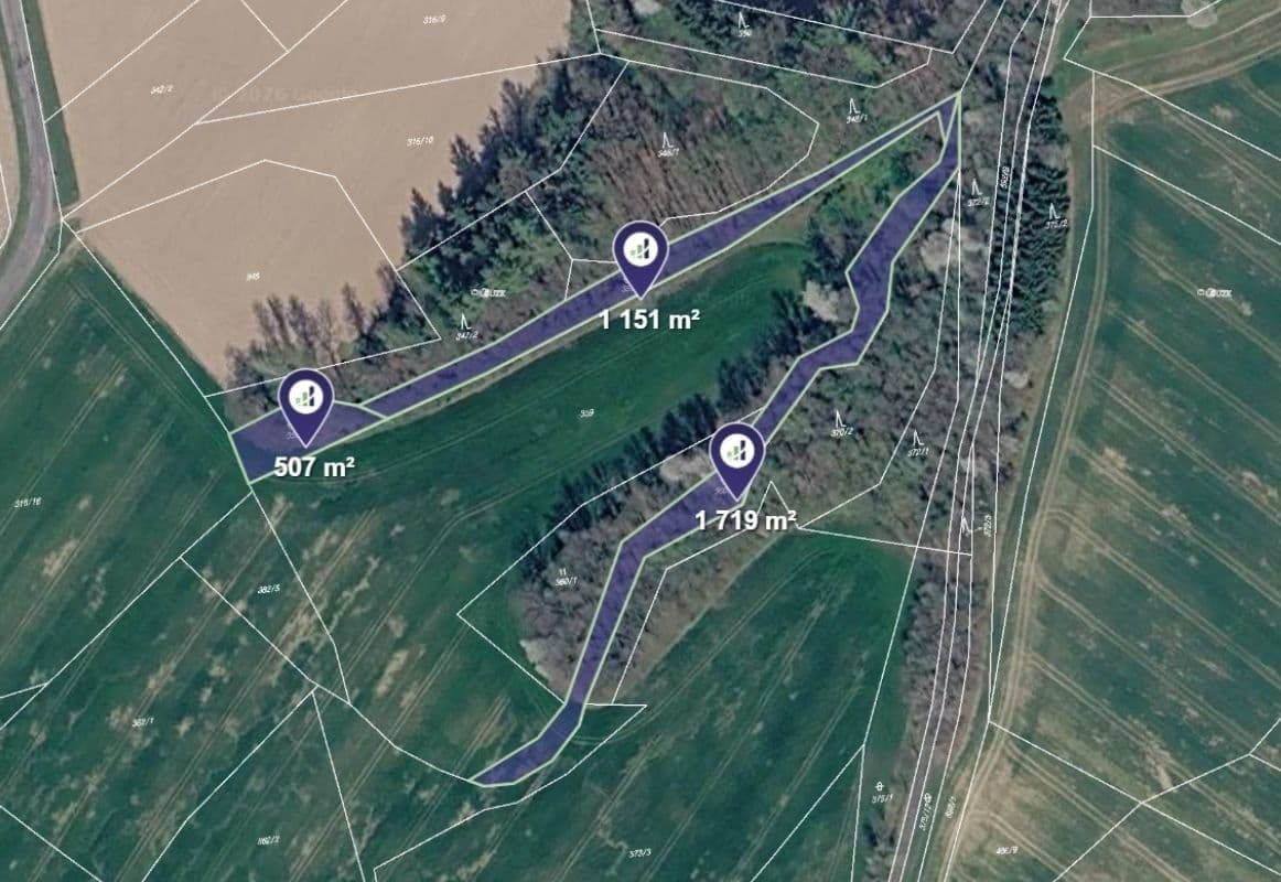 plot for sale, 3,377 m², Borek, Vysočina Region plot for sale, 3,377 m², Borek, Vysočina Region