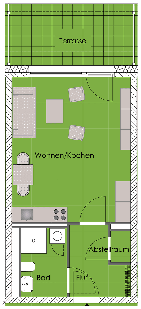 Studio flat to rent, 43 m², Offenbach am Main, Hesse Studio flat to rent, 43 m², Offenbach am Main, Hesse