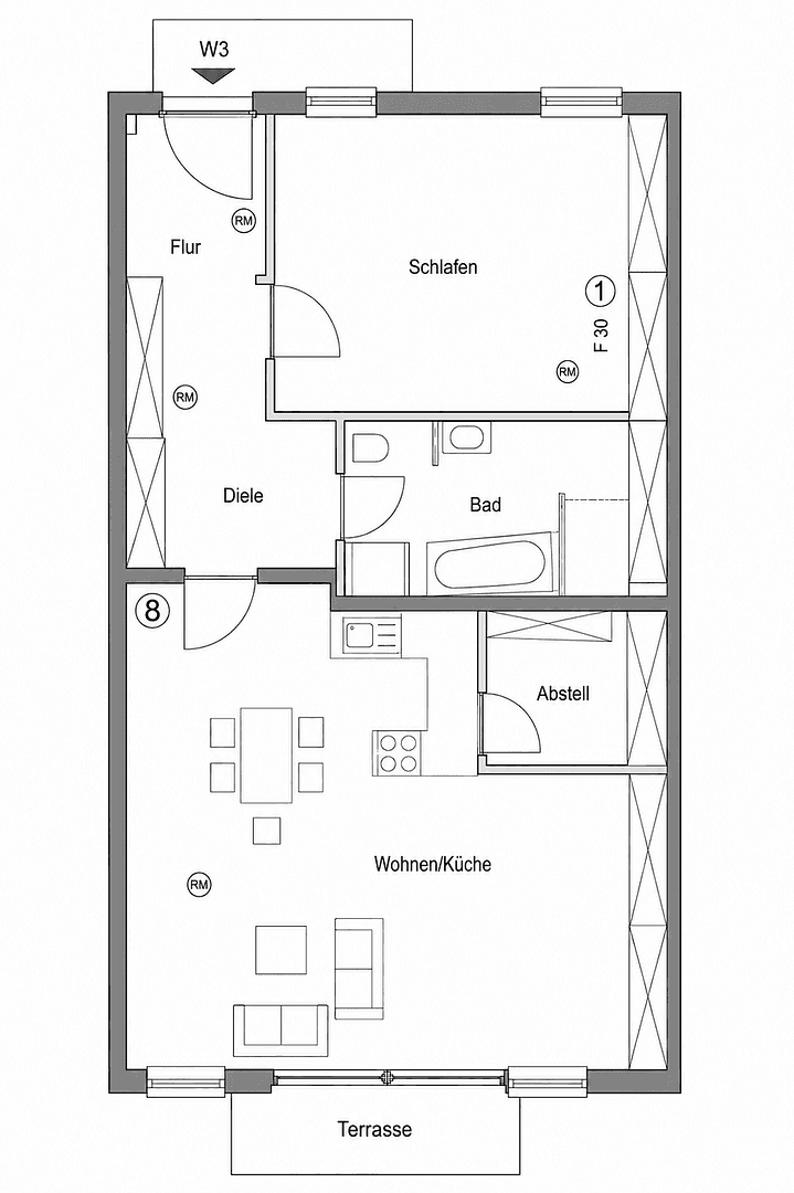 2 bedroom flat to rent, 65 m², An den Klosteräckern 7a-c, Luckau, Brandenburg 2 bedroom flat to rent, 65 m², An den Klosteräckern 7a-c, Luckau, Brandenburg