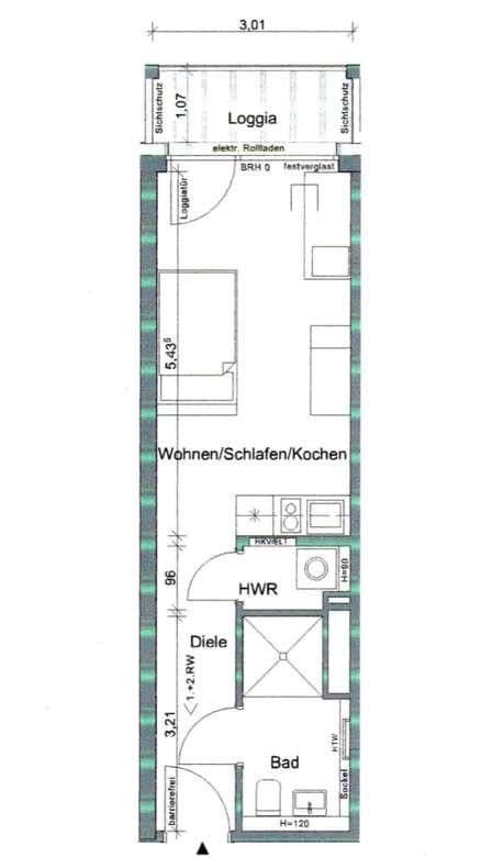 1 bedroom flat to rent, 31 m², Bossestr. 7, Berlin, Berlin 1 bedroom flat to rent, 31 m², Bossestr. 7, Berlin, Berlin