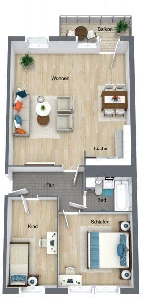 3 bedroom flat to rent, 71 m², Kurt Schneider Str. 22, Chemnitz, Saxony 3 bedroom flat to rent, 71 m², Kurt Schneider Str. 22, Chemnitz, Saxony
