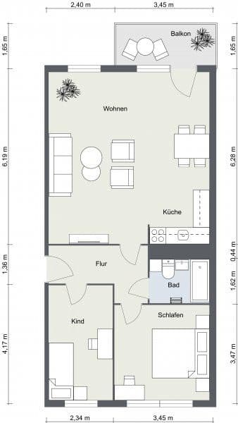 3 bedroom flat to rent, 71 m², Kurt Schneider Str. 22, Chemnitz, Saxony 3 bedroom flat to rent, 71 m², Kurt Schneider Str. 22, Chemnitz, Saxony