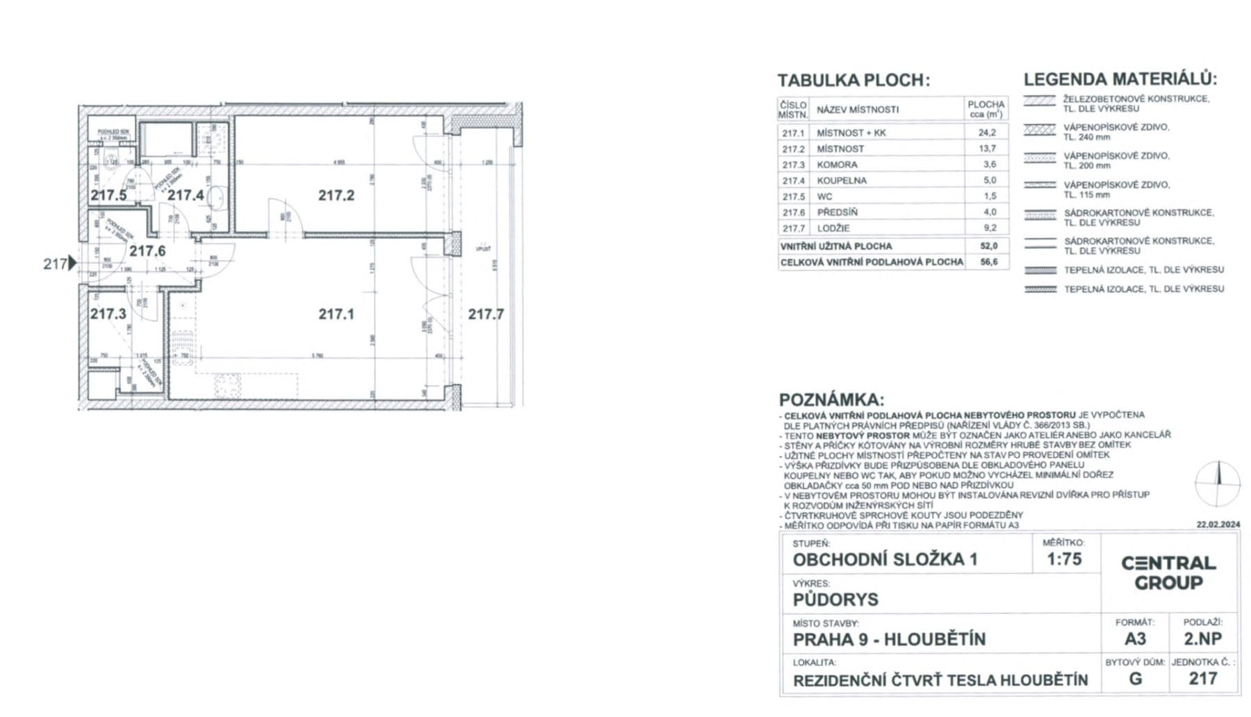 1 bedroom with open-plan kitchen flat to rent, 56 m², Poděbradská, Prague, Prague 1 bedroom with open-plan kitchen flat to rent, 56 m², Poděbradská, Prague, Prague