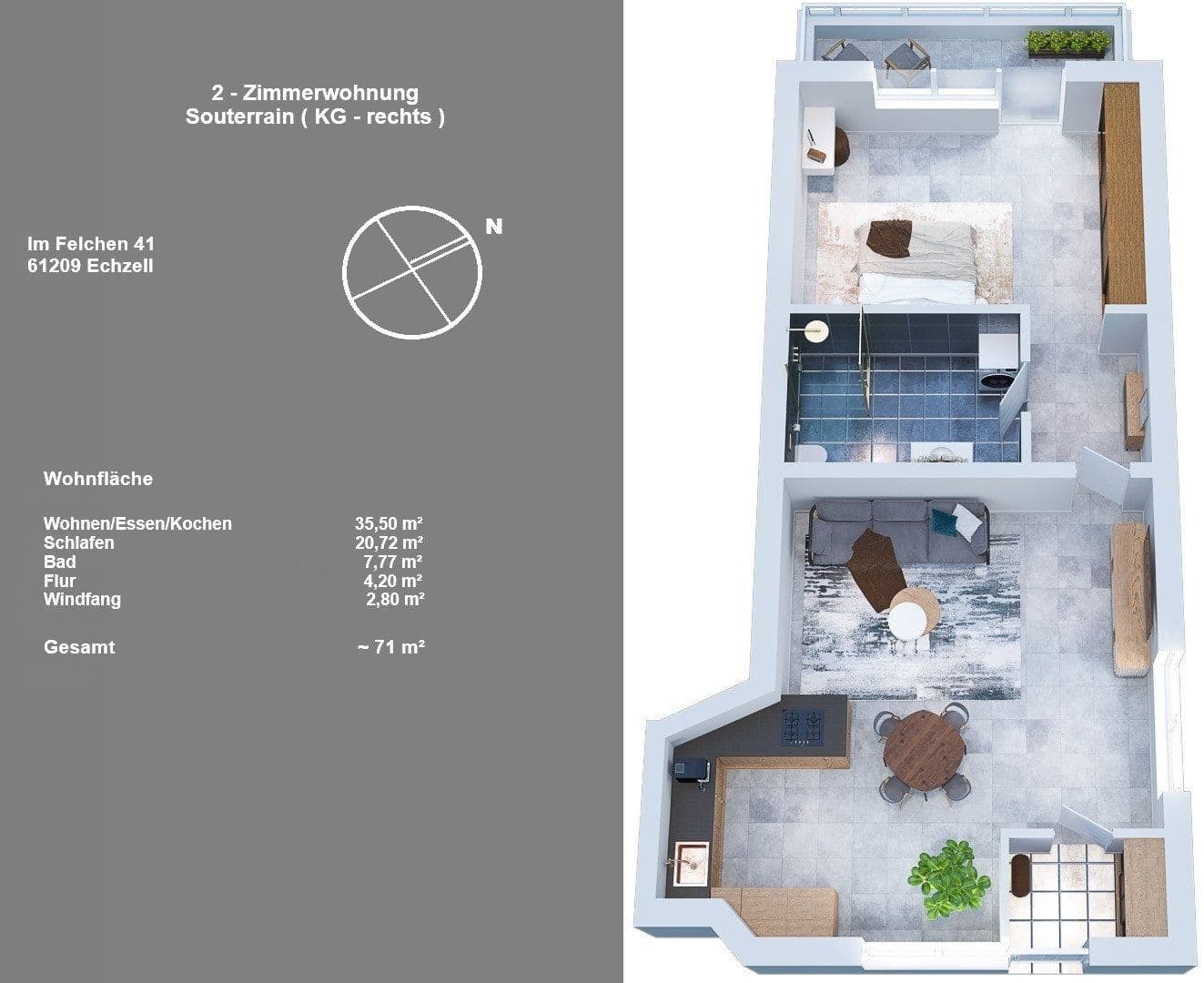 2 bedroom flat to rent, 71 m², Echzell, Hesse 2 bedroom flat to rent, 71 m², Echzell, Hesse