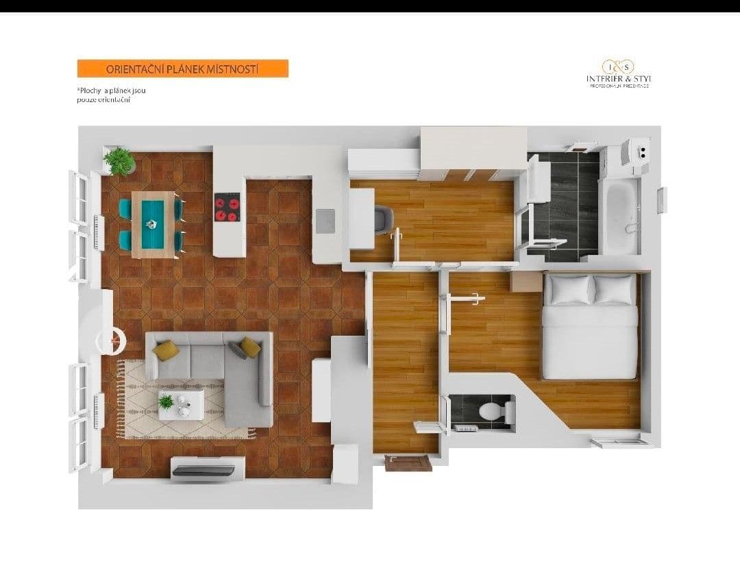 1 bedroom with open-plan kitchen flat to rent, 61 m², Na Kampě, Prague, Prague 1 bedroom with open-plan kitchen flat to rent, 61 m², Na Kampě, Prague, Prague