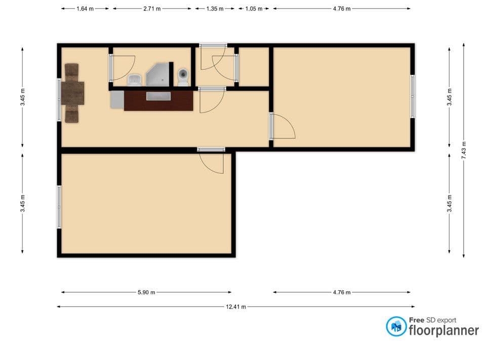 2 bedroom flat to rent, 62 m², Větrná, Ústí nad Labem, Ústecký Region 2 bedroom flat to rent, 62 m², Větrná, Ústí nad Labem, Ústecký Region