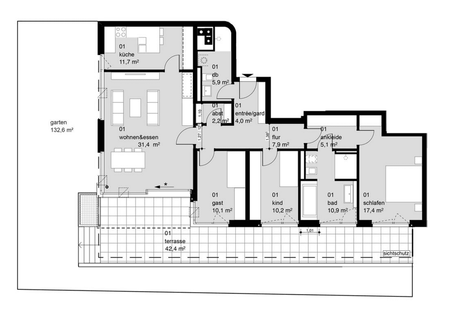 3 bedroom with open-plan kitchen flat for sale, 138 m², Osserstr. 50, München, Bavaria 3 bedroom with open-plan kitchen flat for sale, 138 m², Osserstr. 50, München, Bavaria