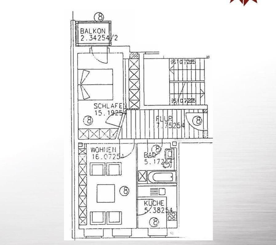 2 bedroom flat for sale, 51 m², Chemnitz, Saxony 2 bedroom flat for sale, 51 m², Chemnitz, Saxony