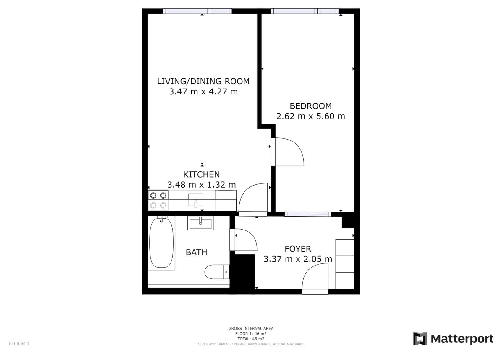 1 bedroom with open-plan kitchen flat to rent, 41 m², Cílkova, Prague, Prague 1 bedroom with open-plan kitchen flat to rent, 41 m², Cílkova, Prague, Prague