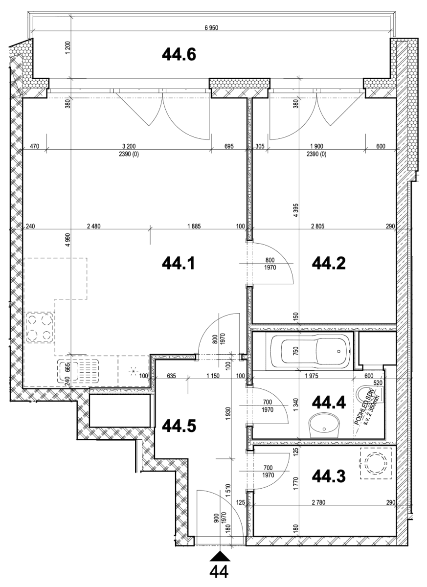 1 bedroom with open-plan kitchen flat for sale, 51 m², Gerstelova, Prague, Prague 1 bedroom with open-plan kitchen flat for sale, 51 m², Gerstelova, Prague, Prague