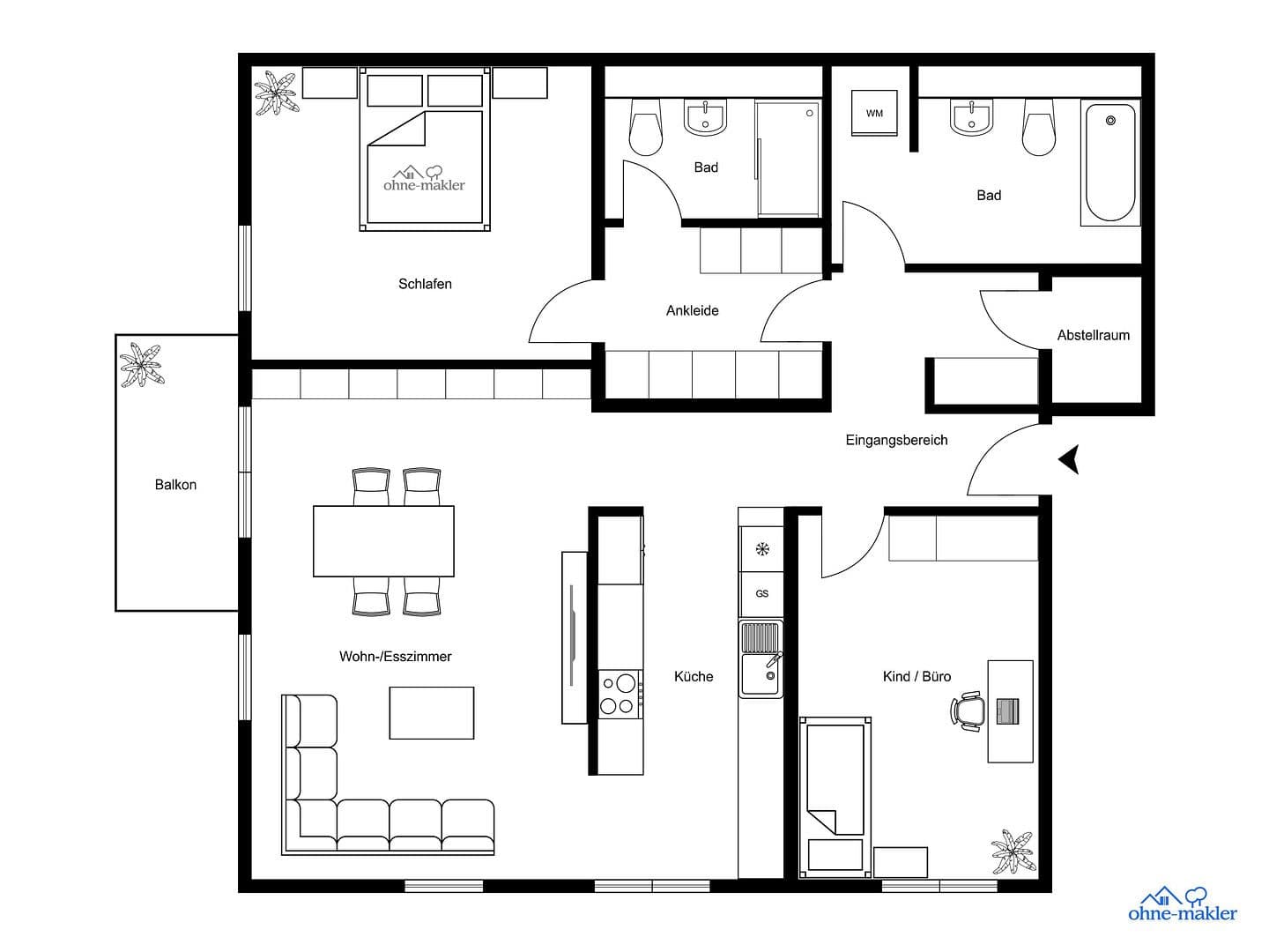 3 bedroom flat for sale, 106 m², Bad Schönborn, Baden-Württemberg 3 bedroom flat for sale, 106 m², Bad Schönborn, Baden-Württemberg