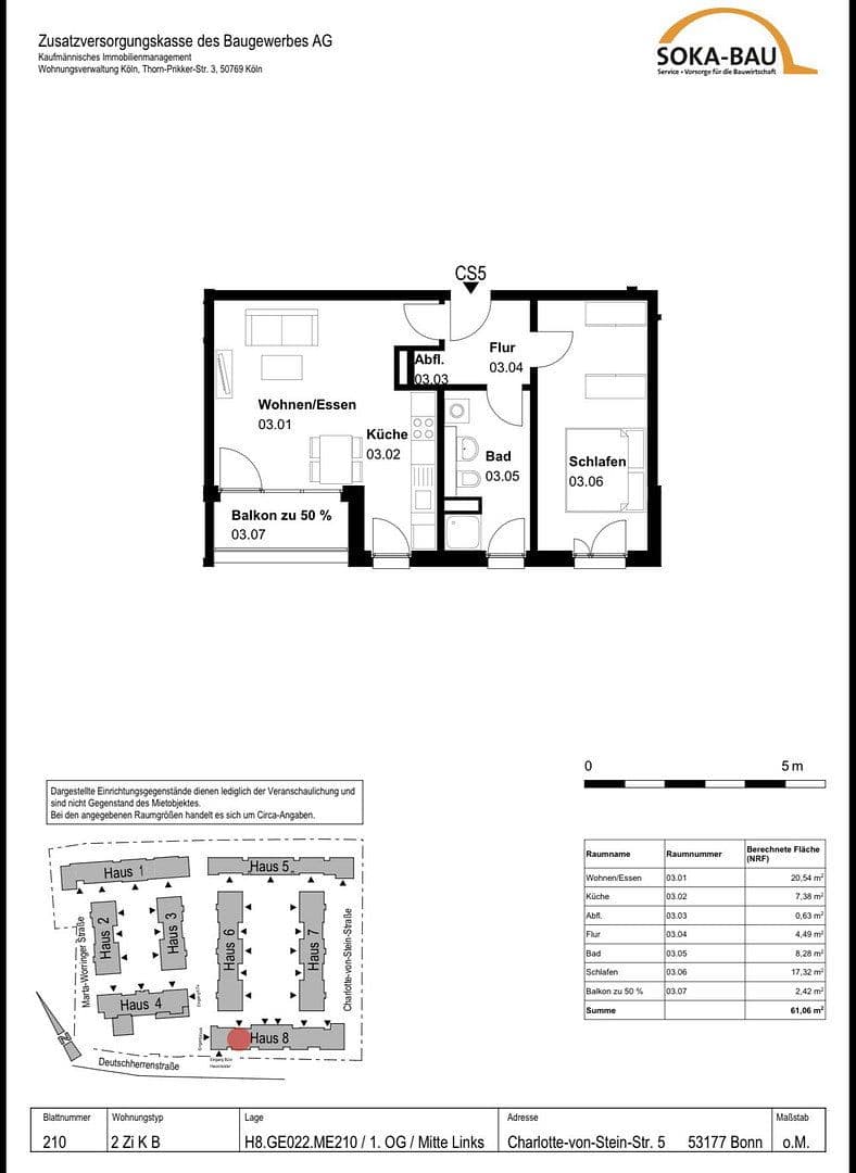 2 bedroom flat to rent, 61 m², Charlotte-von-Stein-Straße 5, Bonn, North Rhine-Westphalia 2 bedroom flat to rent, 61 m², Charlotte-von-Stein-Straße 5, Bonn, North Rhine-Westphalia