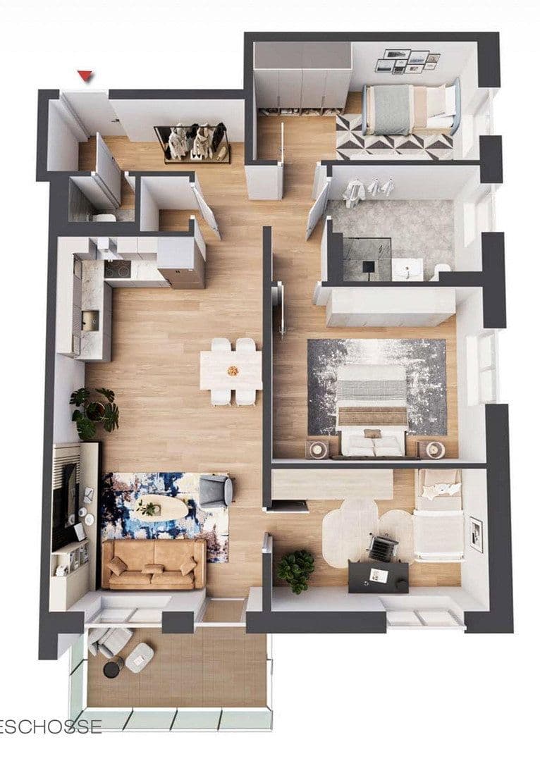 4 bedroom flat to rent, 92 m², Hirschaid, Bavaria 4 bedroom flat to rent, 92 m², Hirschaid, Bavaria