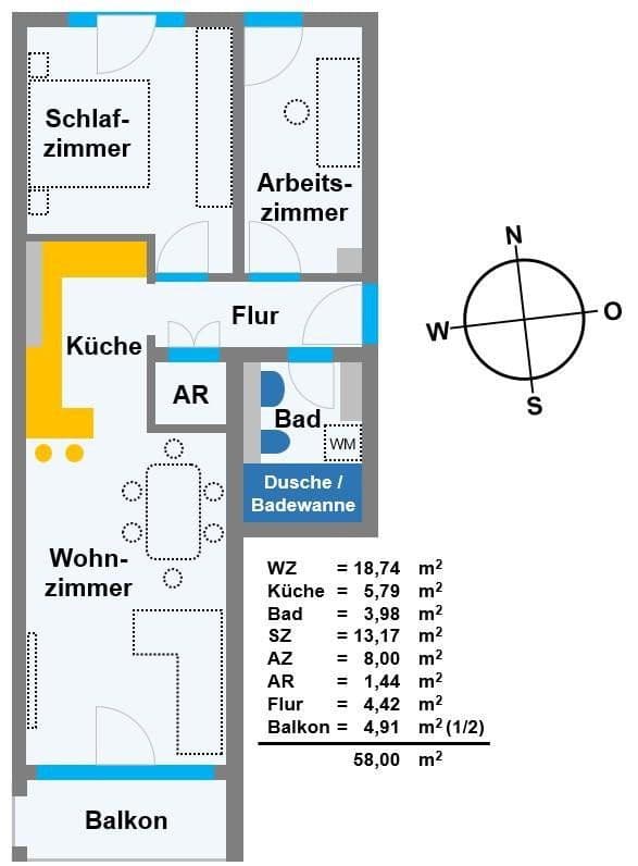 3 bedroom flat for sale, 58 m², Landsberg am Lech, Bavaria 3 bedroom flat for sale, 58 m², Landsberg am Lech, Bavaria