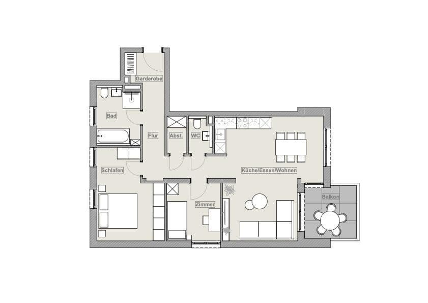 2 bedroom with open-plan kitchen flat for sale, 81 m², Gottmadingen, Baden-Württemberg 2 bedroom with open-plan kitchen flat for sale, 81 m², Gottmadingen, Baden-Württemberg