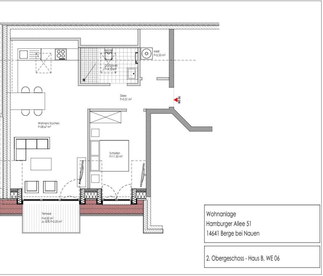 2 bedroom flat to rent, 55 m², Hamburger Allee 51, Nauen, Brandenburg 2 bedroom flat to rent, 55 m², Hamburger Allee 51, Nauen, Brandenburg
