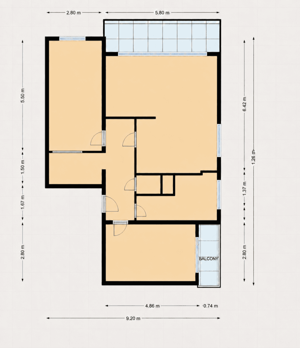 2 bedroom with open-plan kitchen flat to rent, 96 m², Vodnická, Prague, Prague 2 bedroom with open-plan kitchen flat to rent, 96 m², Vodnická, Prague, Prague