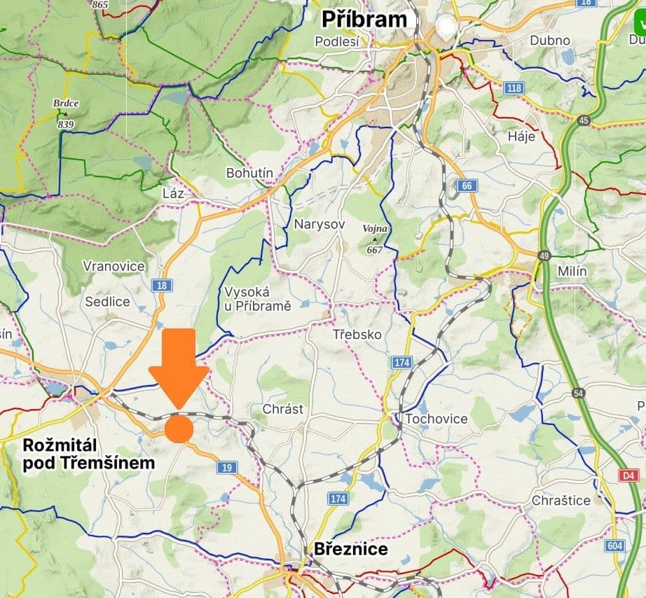 plot for sale, 1,150 m², Rožmitál pod Třemšínem, Středočeský Region plot for sale, 1,150 m², Rožmitál pod Třemšínem, Středočeský Region