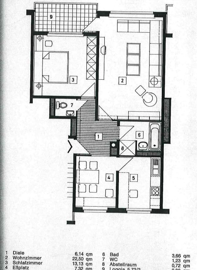 1 bedroom with open-plan kitchen flat to rent, 66 m², Hochheim, Hesse 1 bedroom with open-plan kitchen flat to rent, 66 m², Hochheim, Hesse