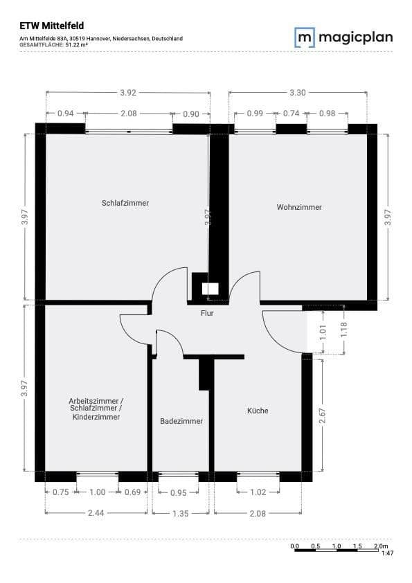 3 bedroom flat to rent, 51 m², Am Mittelfelde, Hanover, Lower Saxony 3 bedroom flat to rent, 51 m², Am Mittelfelde, Hanover, Lower Saxony