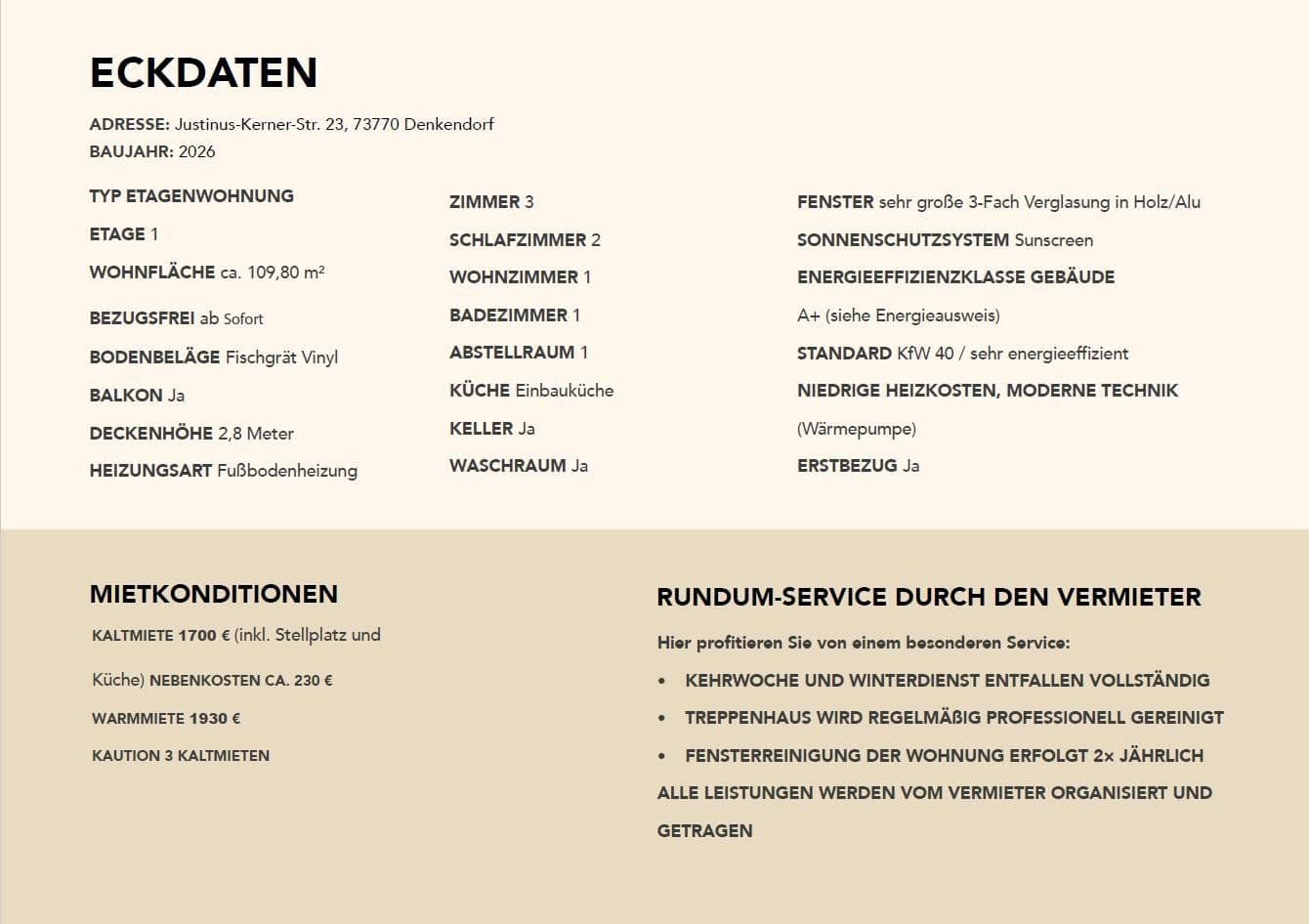 3 bedroom flat to rent, 110 m², Justinus-Kerner-Str. 23, Denkendorf, Baden-Württemberg 3 bedroom flat to rent, 110 m², Justinus-Kerner-Str. 23, Denkendorf, Baden-Württemberg