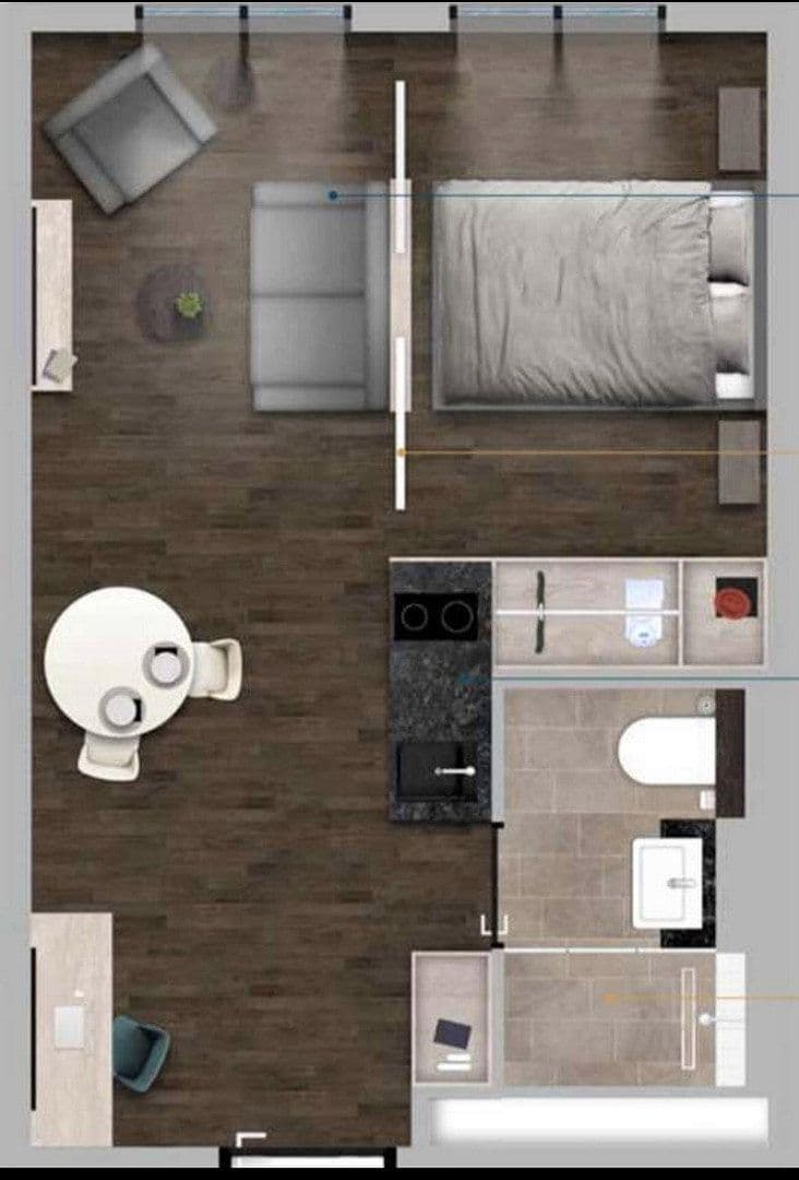 Studio flat to rent, 34 m², Lehrter Str 24B, Berlin, Berlin Studio flat to rent, 34 m², Lehrter Str 24B, Berlin, Berlin
