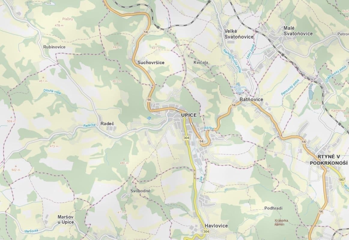 plot for sale, 4,774 m², Úpice, Královéhradecký Region plot for sale, 4,774 m², Úpice, Královéhradecký Region