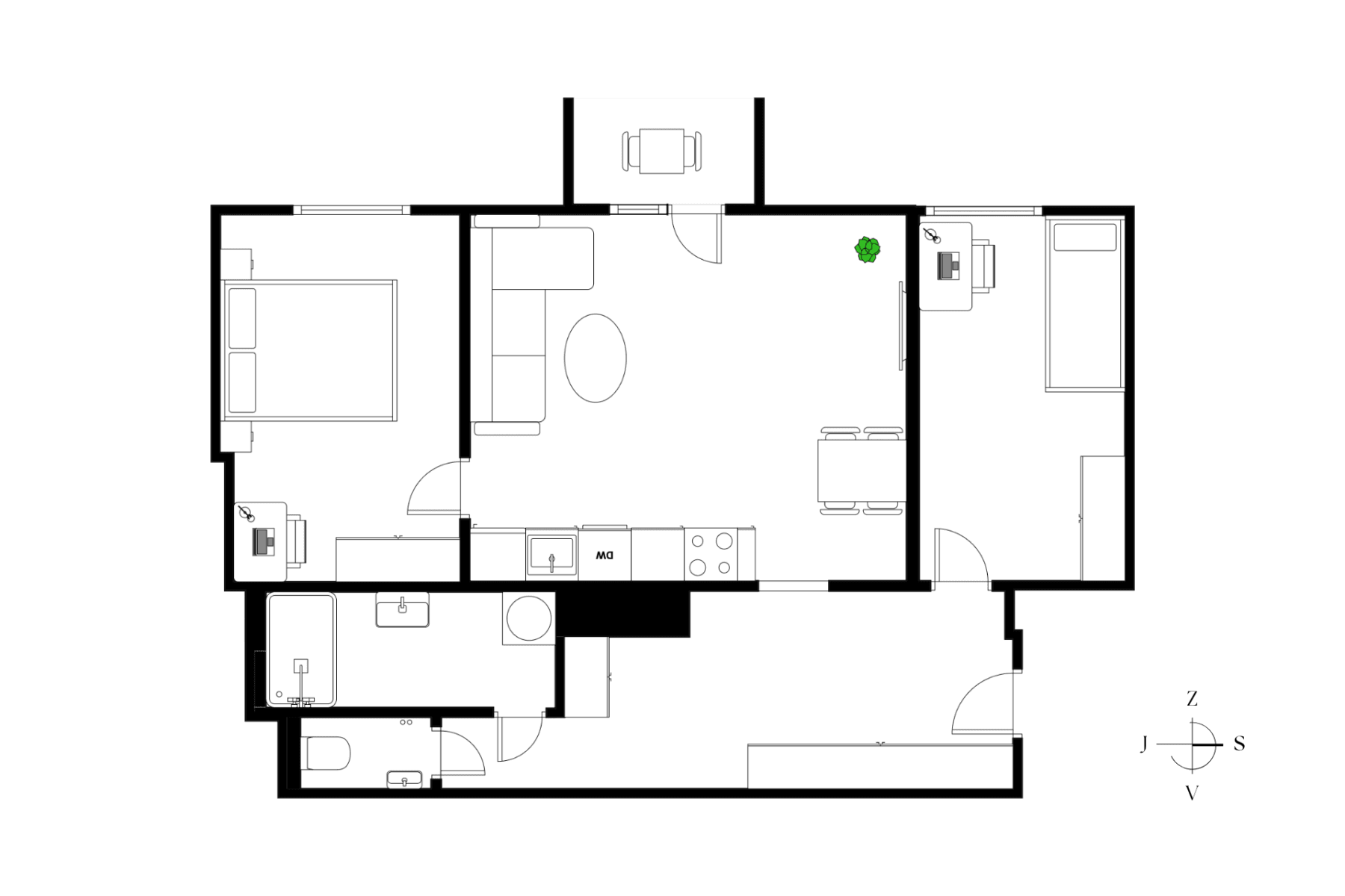 2 bedroom with open-plan kitchen flat for sale, 65 m², Bělocerkevská, Prague, Prague 2 bedroom with open-plan kitchen flat for sale, 65 m², Bělocerkevská, Prague, Prague